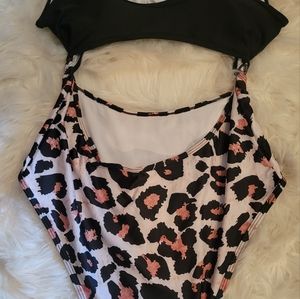NWT! QEARAL. Cheetah One Piece Swimming suit
